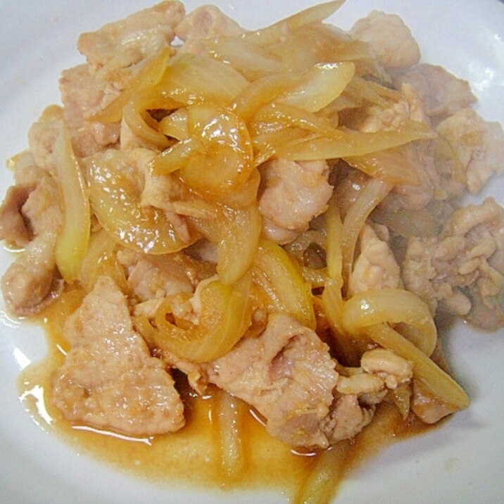 豚薄切り肉と玉ねぎの生姜焼き